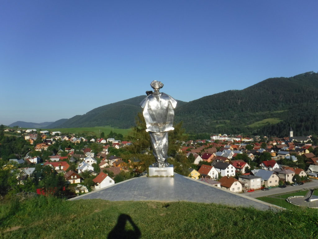 Juraj Jánošík overlooking his birthplace of Terchová